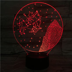 Sagittarius  - 3D Optical Illusion LED Lamp Hologram
