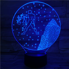 Libra  - 3D Optical Illusion LED Lamp Hologram