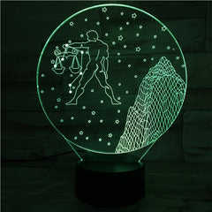 Libra  - 3D Optical Illusion LED Lamp Hologram