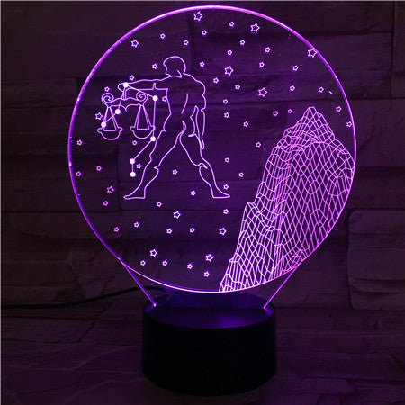 Libra - 3D Optical Illusion LED Lamp Hologram