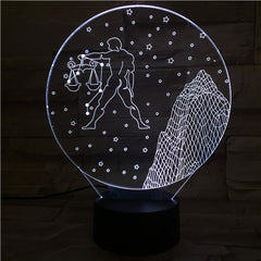 Libra  - 3D Optical Illusion LED Lamp Hologram