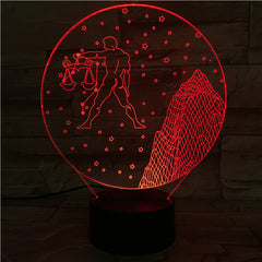 Libra  - 3D Optical Illusion LED Lamp Hologram