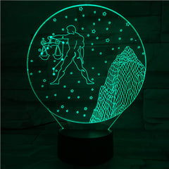 Libra  - 3D Optical Illusion LED Lamp Hologram