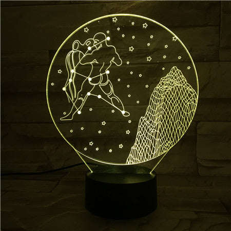 Aquarius - 3D Optical Illusion LED Lamp Hologram