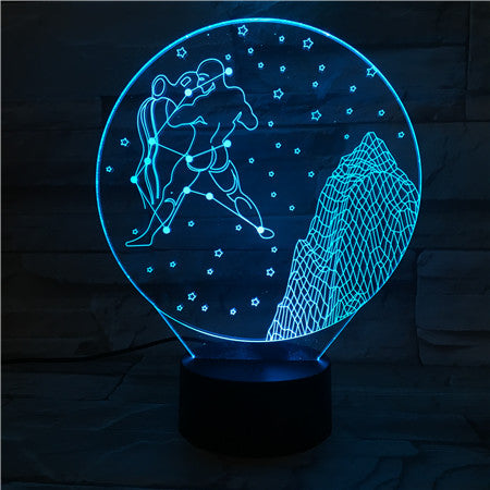 Aquarius - 3D Optical Illusion LED Lamp Hologram