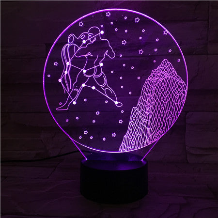 Aquarius - 3D Optical Illusion LED Lamp Hologram