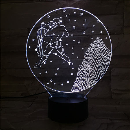 Aquarius - 3D Optical Illusion LED Lamp Hologram