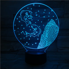 Pisces - 3D Optical Illusion LED Lamp Hologram