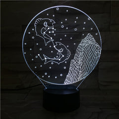 Pisces - 3D Optical Illusion LED Lamp Hologram