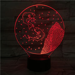 Pisces - 3D Optical Illusion LED Lamp Hologram