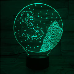 Pisces - 3D Optical Illusion LED Lamp Hologram