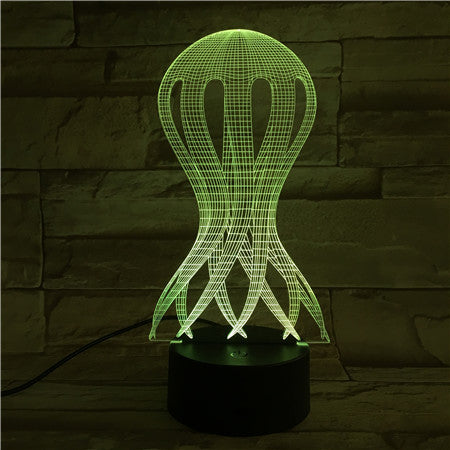Jellyfish - 3D Optical Illusion LED Lamp Hologram