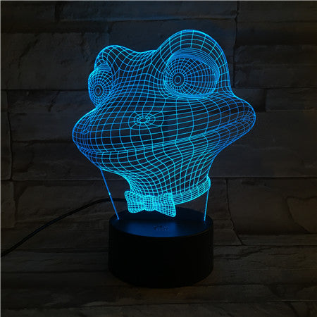 Frog - 3D Optical Illusion LED Lamp Hologram