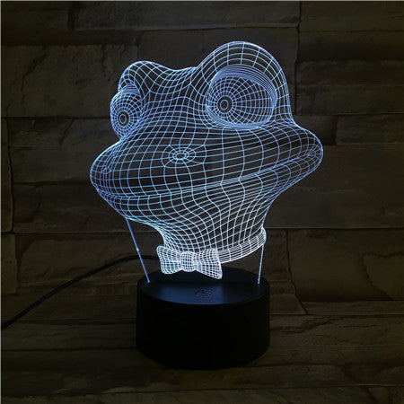 Frog - 3D Optical Illusion LED Lamp Hologram