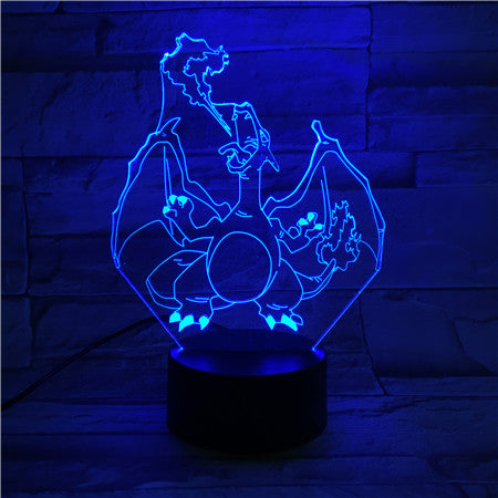 Dragon 2 - 3D Optical Illusion LED Lamp Hologram