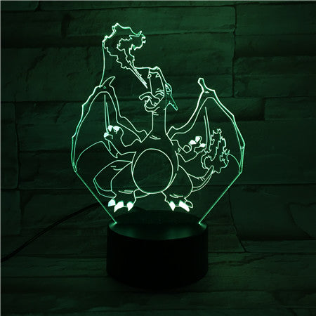 Dragon 2 - 3D Optical Illusion LED Lamp Hologram