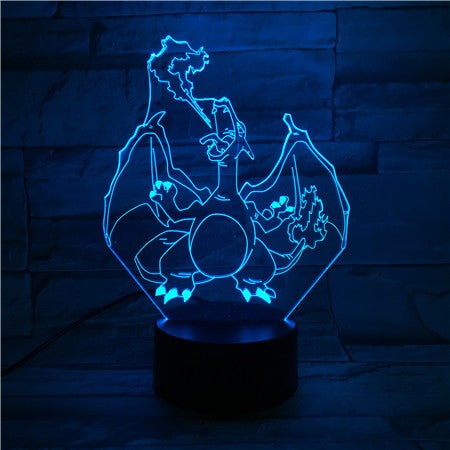 Dragon 2 - 3D Optical Illusion LED Lamp Hologram