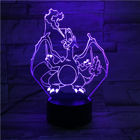 Dragon 2 - 3D Optical Illusion LED Lamp Hologram