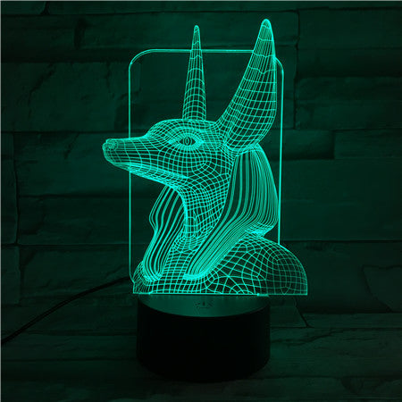 Egypt God 3 - 3D Optical Illusion LED Lamp Hologram