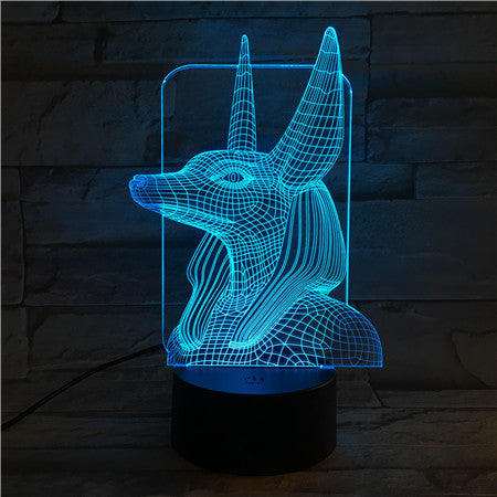 Egypt God 3 - 3D Optical Illusion LED Lamp Hologram