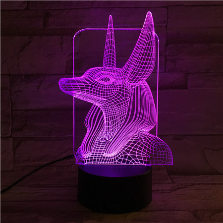 Egypt God 3 - 3D Optical Illusion LED Lamp Hologram