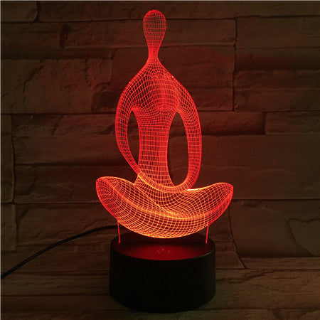 Sitting shape - 3D Optical Illusion LED Lamp Hologram