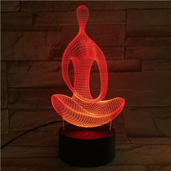 Sitting shape - 3D Optical Illusion LED Lamp Hologram
