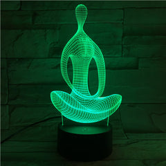 Sitting shape - 3D Optical Illusion LED Lamp Hologram