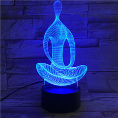 Sitting shape - 3D Optical Illusion LED Lamp Hologram