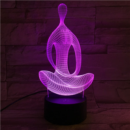 Sitting shape - 3D Optical Illusion LED Lamp Hologram