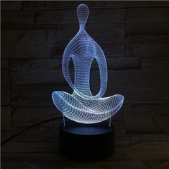 Sitting shape - 3D Optical Illusion LED Lamp Hologram