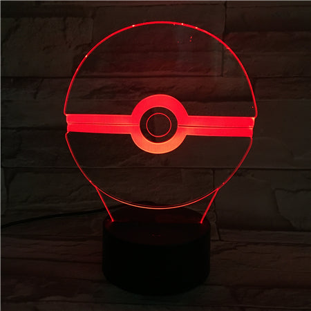 PokeBall - 3D Optical Illusion LED Lamp Hologram