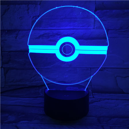PokeBall - 3D Optical Illusion LED Lamp Hologram