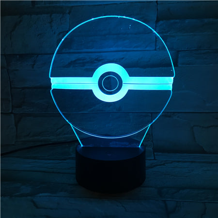 PokeBall - 3D Optical Illusion LED Lamp Hologram
