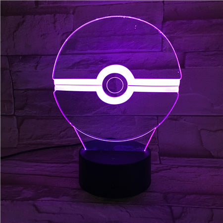PokeBall - 3D Optical Illusion LED Lamp Hologram