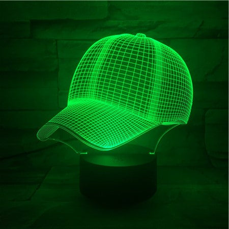 Baseball Hat- 3D Optical Illusion LED Lamp Hologram