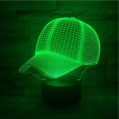 Baseball Hat- 3D Optical Illusion LED Lamp Hologram