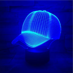 Baseball Hat- 3D Optical Illusion LED Lamp Hologram