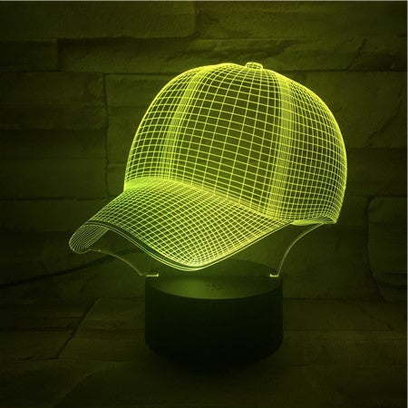 Baseball Hat- 3D Optical Illusion LED Lamp Hologram
