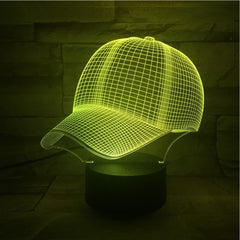 Baseball Hat- 3D Optical Illusion LED Lamp Hologram
