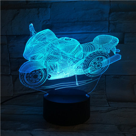 Motobike 2 - 3D Optical Illusion LED Lamp Hologram