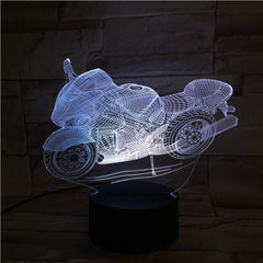 Motobike 2 - 3D Optical Illusion LED Lamp Hologram