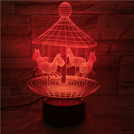 Corrousel - 3D Optical Illusion LED Lamp Hologram