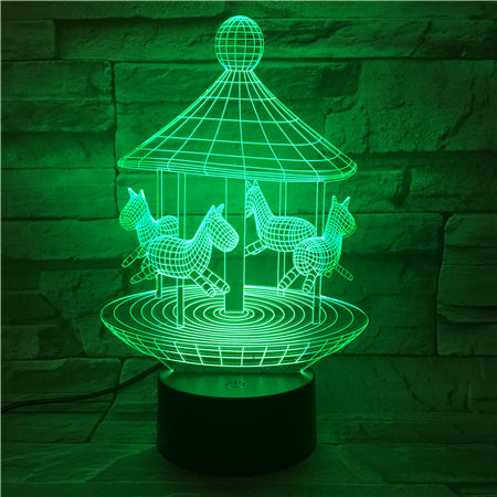 Corrousel - 3D Optical Illusion LED Lamp Hologram
