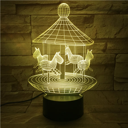 Corrousel - 3D Optical Illusion LED Lamp Hologram