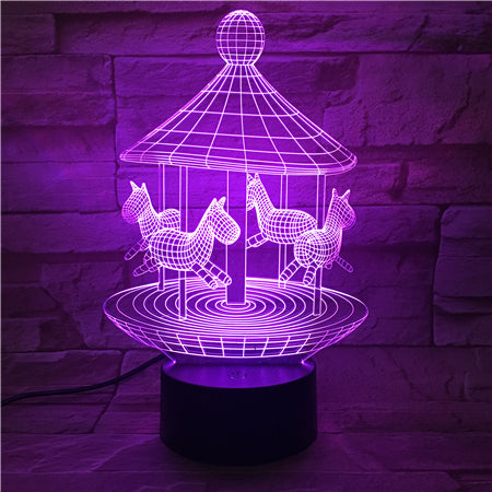 Corrousel - 3D Optical Illusion LED Lamp Hologram