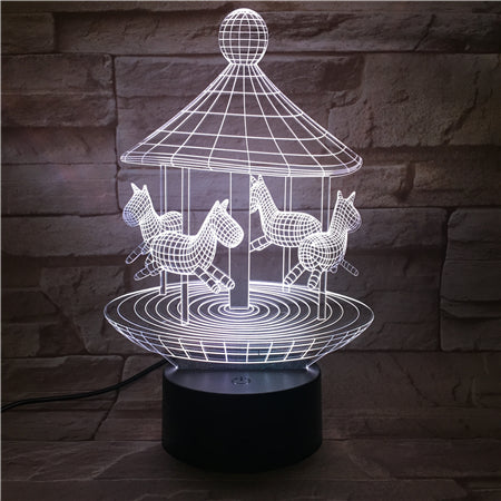 Corrousel - 3D Optical Illusion LED Lamp Hologram