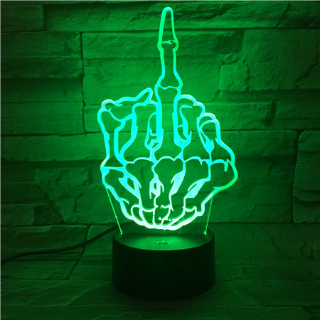 Middle finger - 3D Optical Illusion LED Lamp Hologram