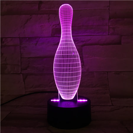 Ninepins - 3D Optical Illusion LED Lamp Hologram