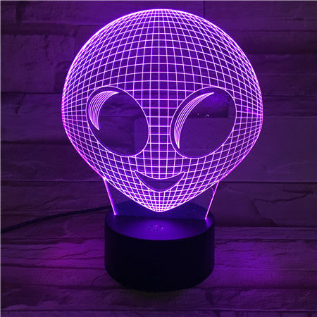 Alien - 3D Optical Illusion LED Lamp Hologram